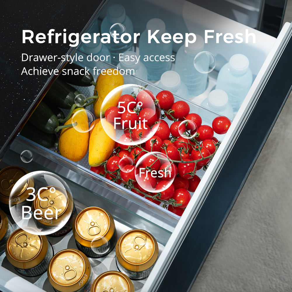 Fridge Coffee Table Dual Cooling Drawers